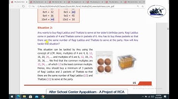 Rotary Club of Ambattur Class 6 Term 2 Maths Chapter 1 Numbers LCM