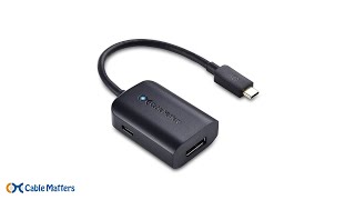USB C to DisplayPort 4K@60Hz Adapter with 100W Power Delivery (USB-C to DP ) | Cable Matters
