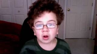strange kid singing