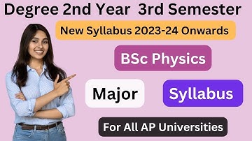 Degree semester-3 BSc Physics new syllabus Degree 3rd sem major course 2024 #honours_2nd_year