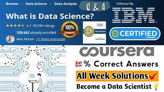 Coursera IBM What is Data Science Course | All Quiz Answers | 100% Correct Answers