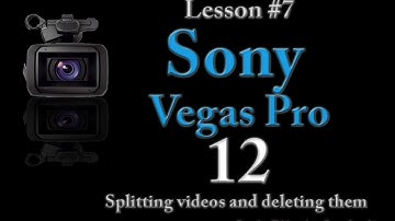 Sony Vegas Pro 12 Lesson 7  - Splitting Videos and Deleting them, the easy way