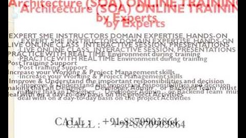IBM Websphere Service Oriented Architecture SOA Online Training