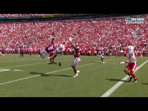 Oklahoma DB DJ Graham INSANE Interception vs Nebraska | 2021 College Football