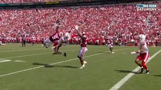 Oklahoma DB DJ Graham INSANE Interception vs Nebraska | 2021 College Football