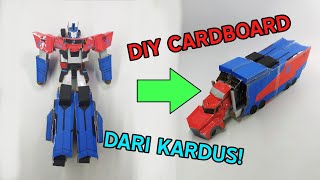 DIY CARDBOARD OPTIMUS PRIME TRANSFORMERS ROBOT INDISGUISE (DARI KARDUS BISA BERUBAH)