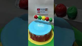 vanilla rainbow 🌈 cake Multi Colour Faush design #cake #cakedesign #shortsfeed #feed #shorts #food