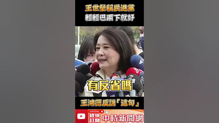 王世坚称民进党轻轻巴两下就好　王鸿薇反讥“这句” @ChinaTimes #shorts - 天天要闻