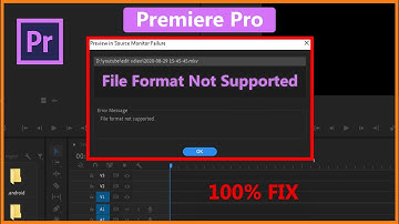Fix file format not supported for adobe Premiere Pro