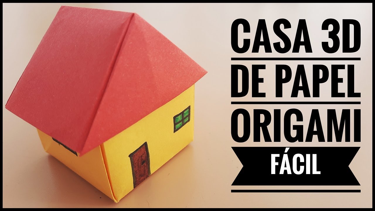 Anual crisantemo Adaptación 🏠 How to make an Easy 3D Paper HOUSE ✓ Step by Step Origami - YouTube