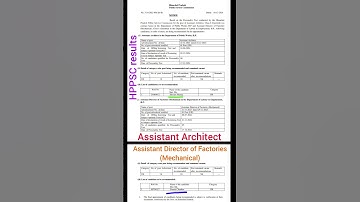 Assistant Architect result hppsc result#assistant #architect #result #hppsc