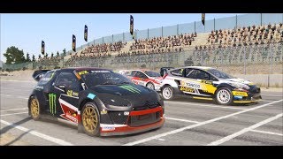 Dirt 4 Rallycross Montalegre Portugal - Seat Ibiza RX - TV camera, Bonnet and Chase cam view