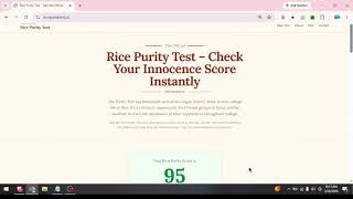 RicePurityTest ai - Rice Purity Test with 100 Questions