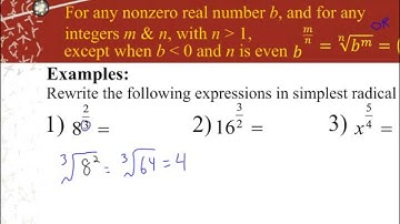Lesson 7.6 - Translating from Rational Exponents to Radical Form (Numerator not 1)