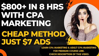 CPAGrip $800 + in 8 hours • CPA Marketing Tutorial | (make money online)