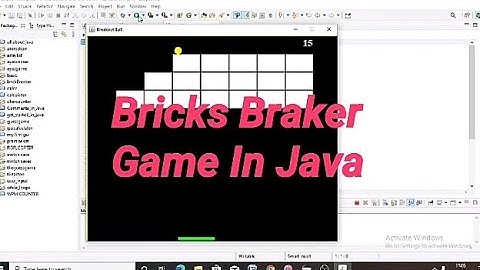 Bricks Breaker Game preview in #java by using #EclipseIDE