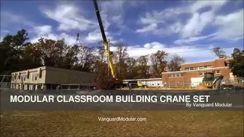 Temporary Modular Classroom Building Crane Set
