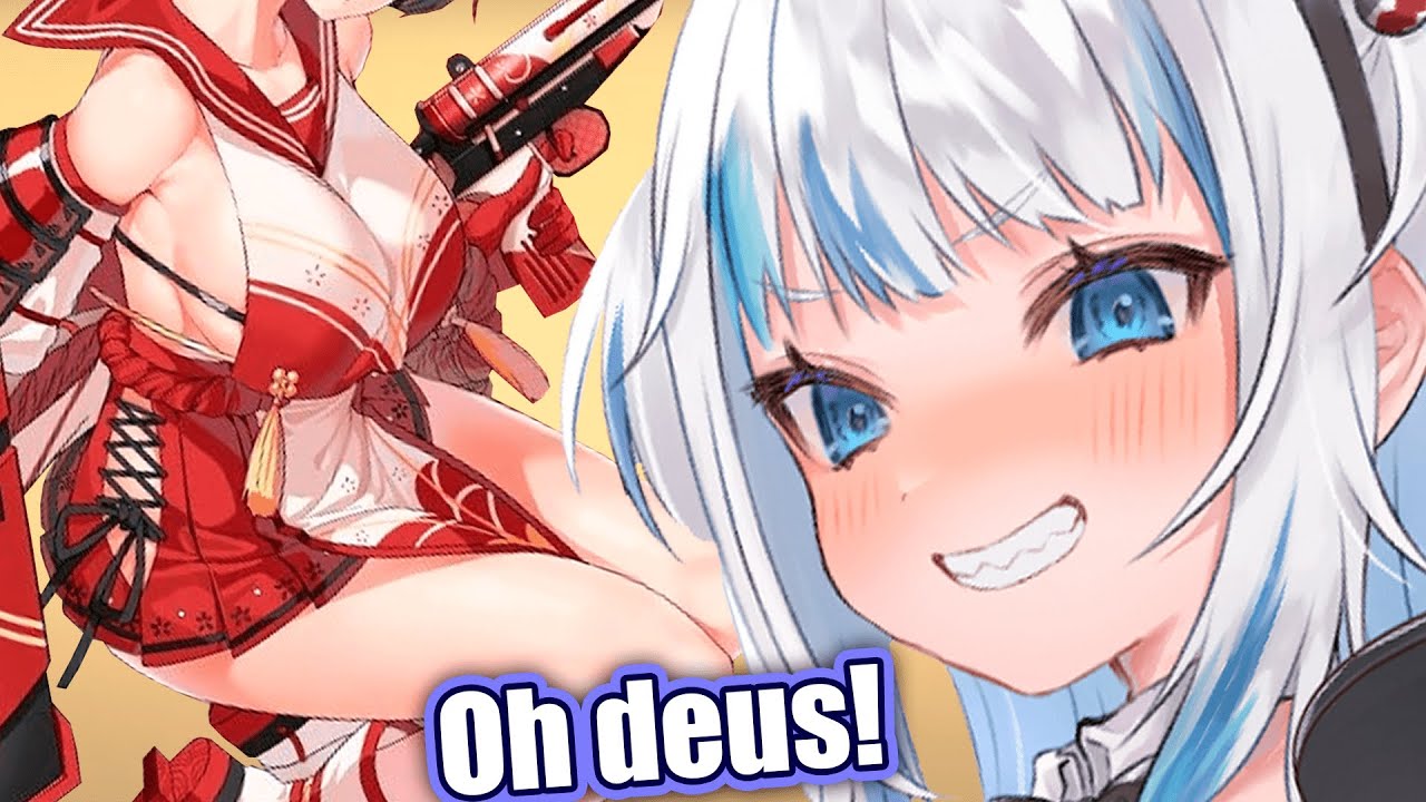 Gura não consegue esconder seus fetiches por belas mulheres!