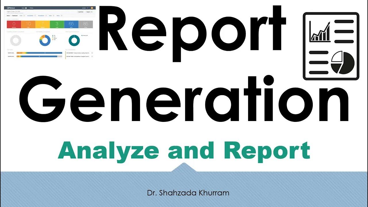 Report generation. Testing report.