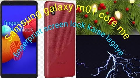 Samsung galaxy m01 core me fingerprint screen lock kaise lagaye #new #supertechvijay#technology