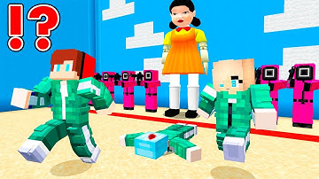 JJ Get in SQUID GAME Challenge with GIRL?! Can it be A TRAP?! Minecraft JJ Maizen and Mikey