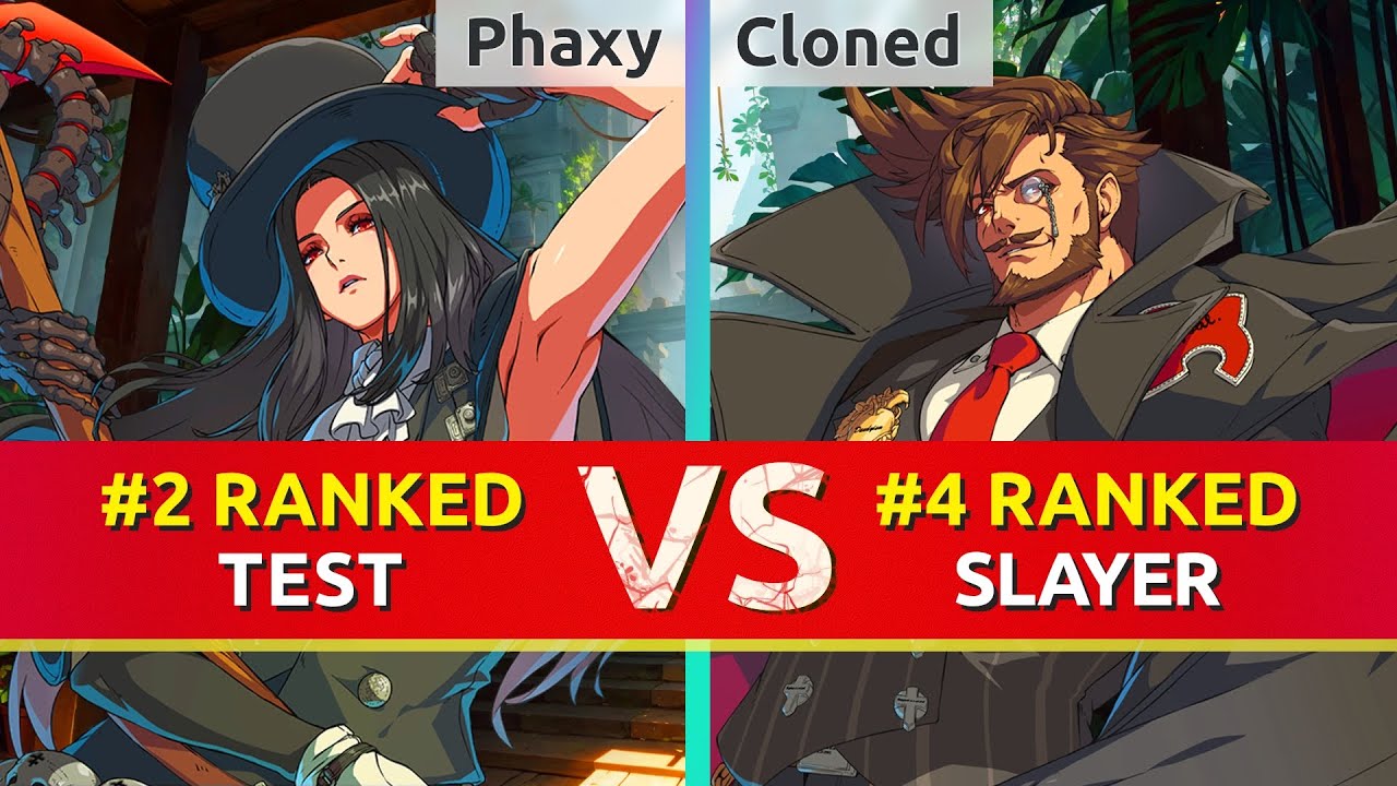 GGST ▰ Phaxy (#2 Ranked Testament) vs Cloned (#4 Ranked Slayer). High Level Gameplay