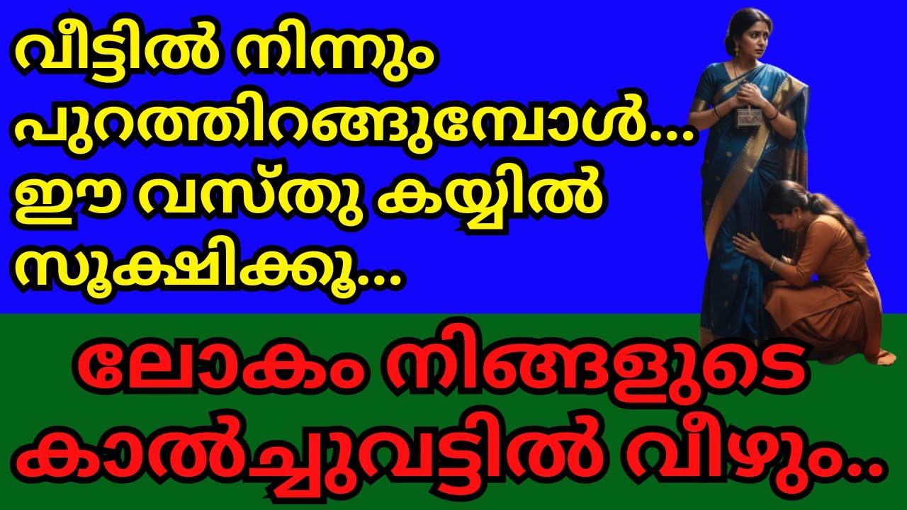 വീട്ടിൽ നിന്നും പുറത്തിറങ്ങുമ്പോൾ, ഈ വസ്തു കയ്യിൽ സൂക്ഷിക്കൂ...ലോകം നിങ്ങളുടെ കാൽച്ചുവട്ടിൽ വീഴും...