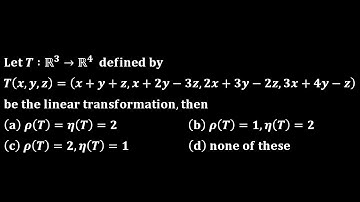 rank and nullity of linear transformation algebra engineering iit jam mathematics gate nbhm csir net