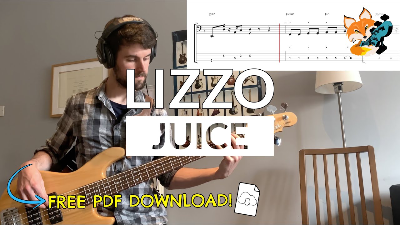 Lizzo Juice (Bass Cover) Bass TAB Download YouTube
