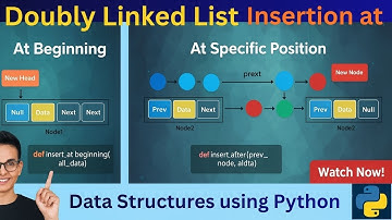 6. Doubly Linked List– Insertion at Beginning, End & Specific Position| Data Structures Using Python