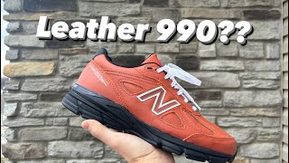 New Balance 990v4 Teddy Santis Mahogany/black leather Review/on-foot