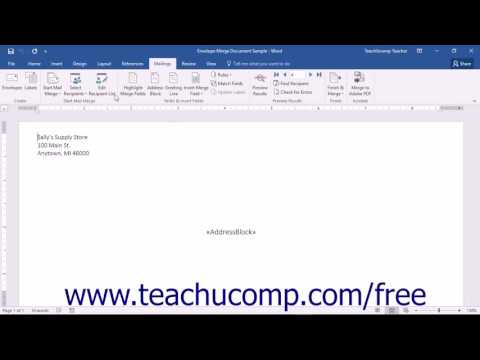Word 2016 Tutorial Detaching the Data Source Microsoft Training