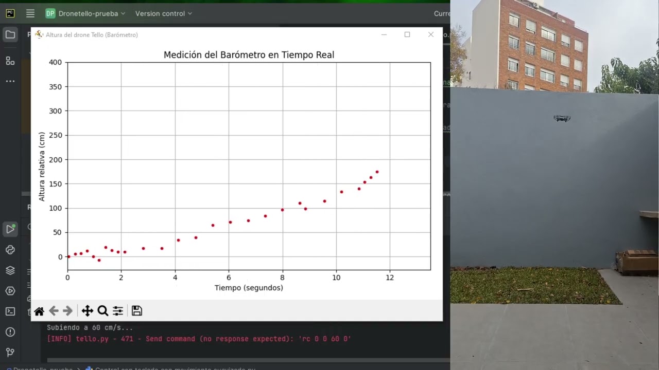 Drone -  altura a partir del barómetro