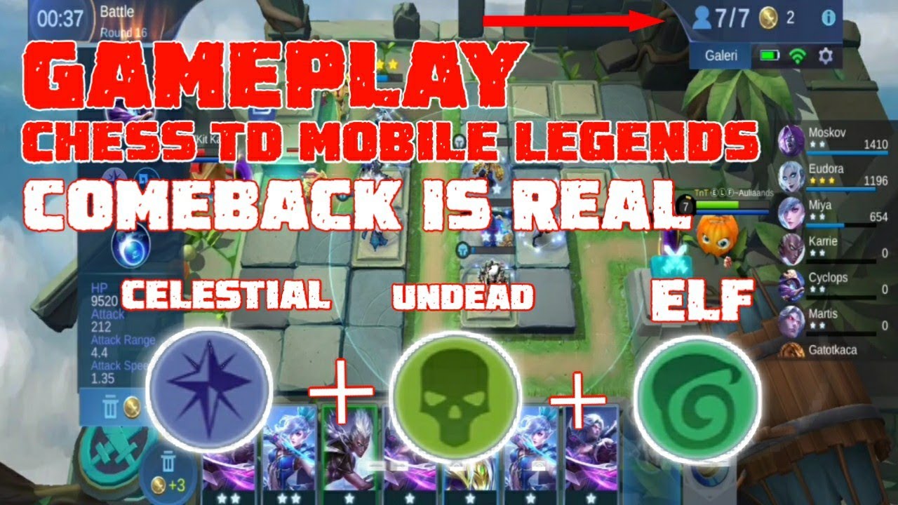 Gameplay Chess TD Mobile Legends Comeback Is Real | Calestial + Elf ...