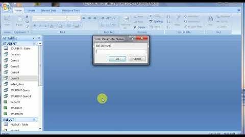ACCESS:PARAMATRIZED  QUERY IN ACCESS