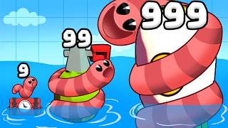 Growing a Snake 🐍 to MAX LEVEL Size! - WORM RACE BOSS FIGHT (ASMR Gameplay) screenshot 5