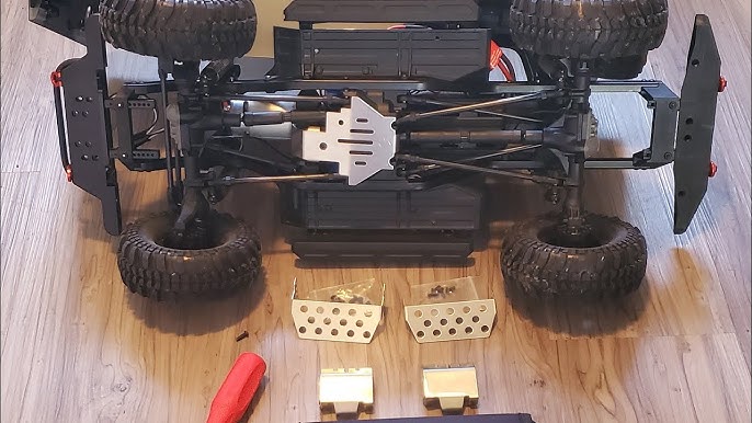 1/10 RC Chassis Armor Set for TRX-4 Car, Stainless Steel Skid Plate for  TRAXXAS TRX4 Sport Body (Podwer Spray), Link Shock Axle Protector for  Bronco