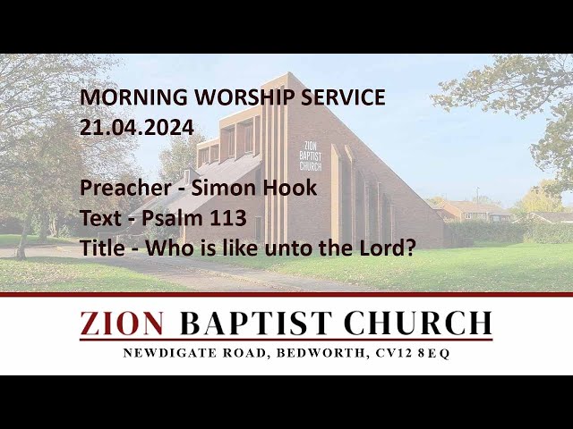 21.04.2024 Morning Worship -  Simon Hook