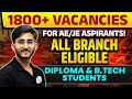 1800+ Government Job Vacancies in November | Golden Opportunity for B.E / B.Tech & Diploma Students