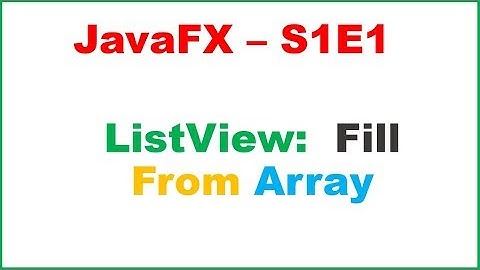 JavaFX : ListView - Fill From Array ,Handle ItemClicks