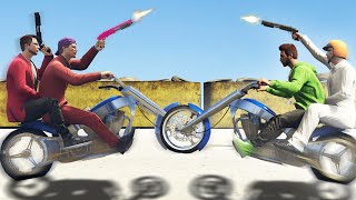 BIKERS vs. BIKERS! (GTA 5 Funny Moments)