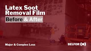 Latex Soot Removal Film (SRF) for restoration works after a fire