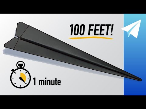 How to Make an Easy Paper Airplane in 1 Minute 60 Seconds Competition Winner Flies 100 Feet