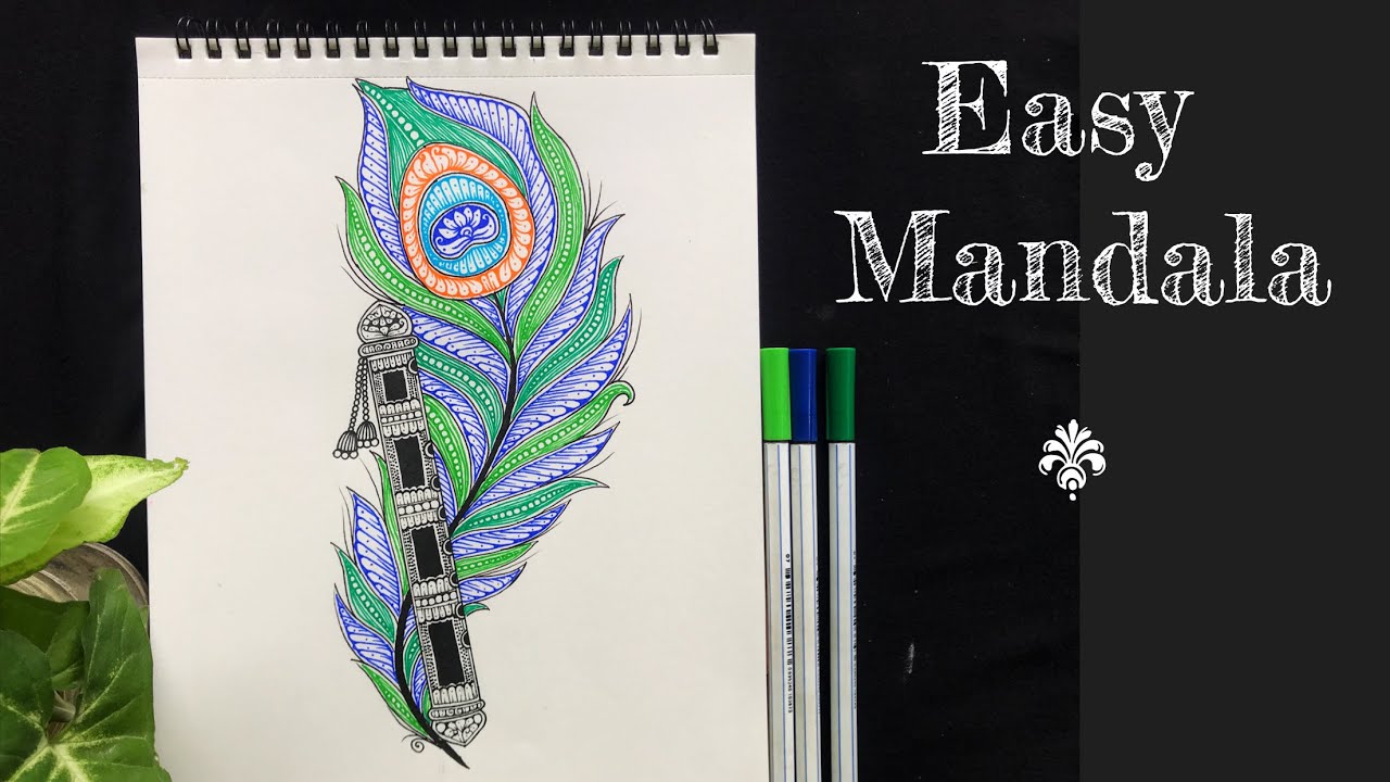 How to draw mandala || Peacock Feature Mandala ||