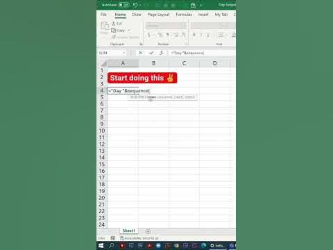 How to Use Sequence Formula in Excel //Excel Tips 😊👍 - YouTube