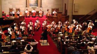 Video thumbnail of "Witches' Dance with Suzuki cello group, Seattle"