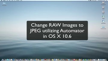 OS X Automated RAW Image Type Conversion