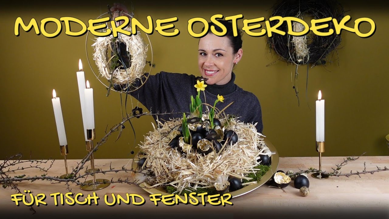 MODERNE OSTERDEKO für TISCH und FENSTER / DIY-IDEE