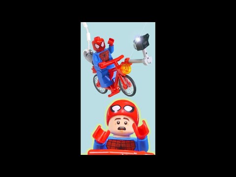 LEGO Spiderman Bungee Jump Web Bike! | #shorts | Marvel | Billy Bricks