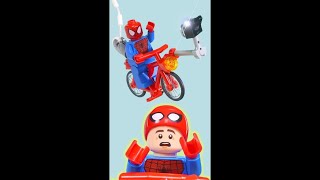 LEGO Spiderman Bungee Jump Web Bike! | #shorts | Marvel | Billy Bricks